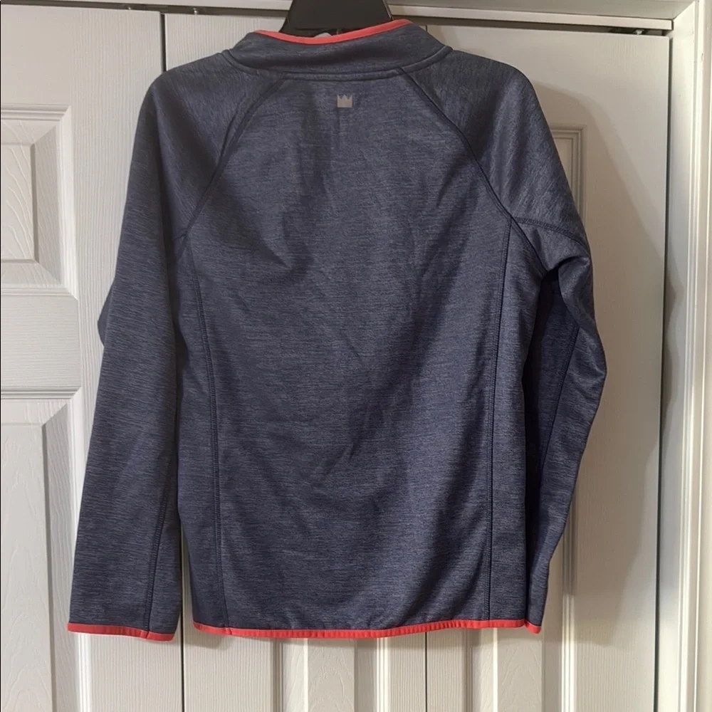 Crown‎ & Ivy Navy and Coral Quarter-Zip Pullover